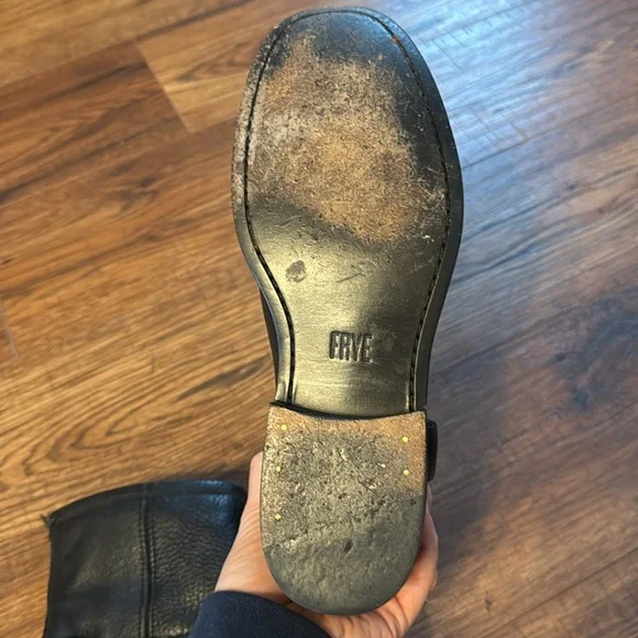 Frye Portia Harness Short Leather Black Boots - Women’s 7 1/2 - 71367 - Picture 14 of 16